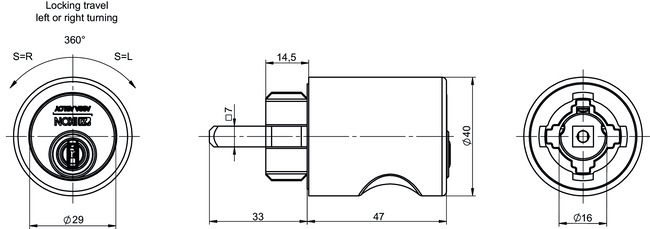 Abloy Sentry CI_N184 Ikon eCLIQ Furniture Lock
