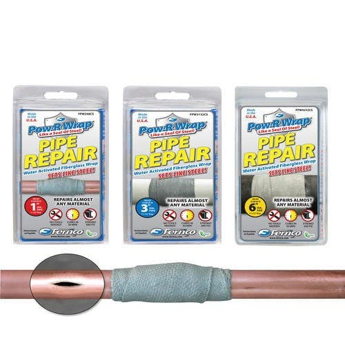 Fernco FPW248CS Pow-R Wrap Pipe Repair Kit, 2" x 48"