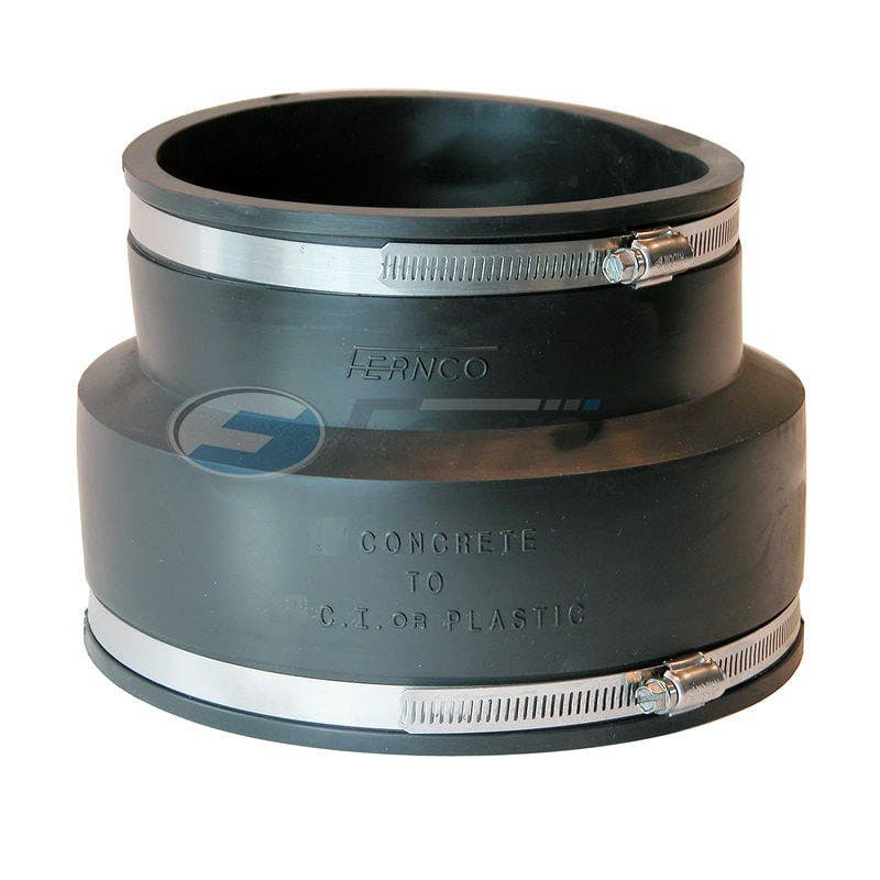 Fernco P1006 Clay Pipe Coupling, Concrete To Cast Iron Or Plastic