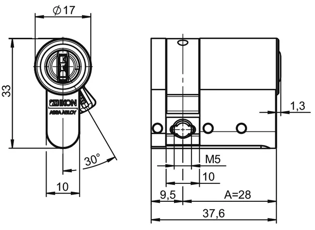 Abloy Sentry CI_N532 Ikon eCliq Profile-Half Cylinder