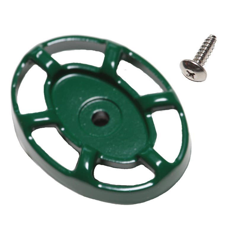 Arrowhead Brass PK1290 Oval Replacement Green Wheel Handle & Screw