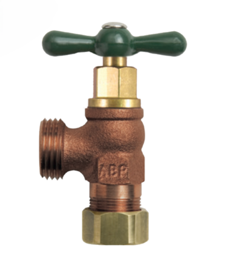 Arrowhead Brass 221CCRBLF 1/2" Copper Compression Boiler Drain, Red Brass