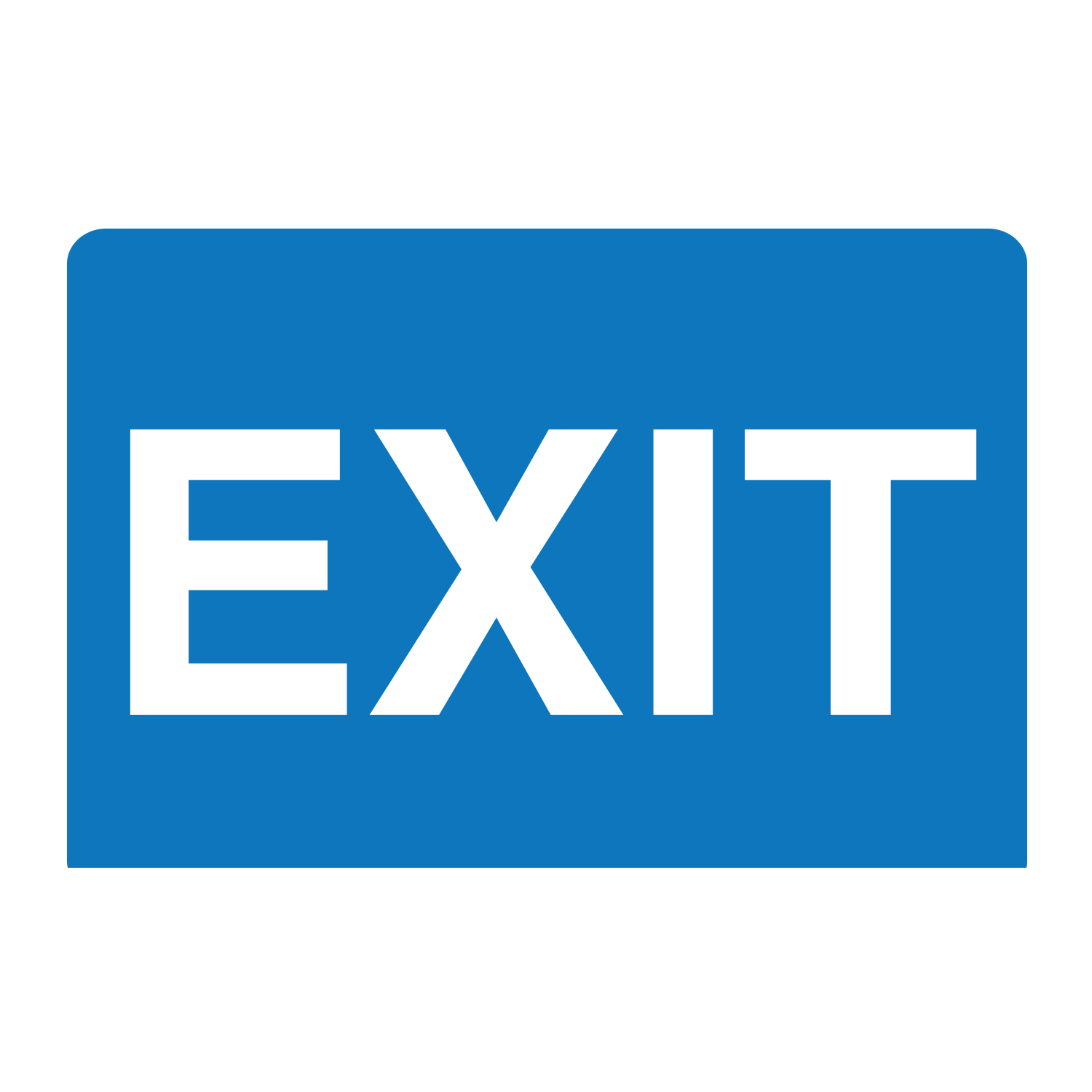 Palmer Fixture IS1011-15 Exit Sign, Finish-Blue