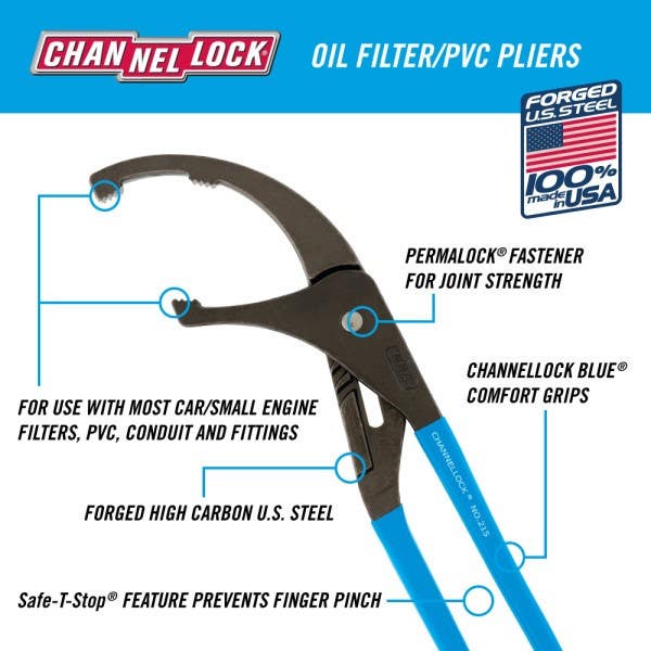 Channellock 215 15"Oil Filter/PVC Plier