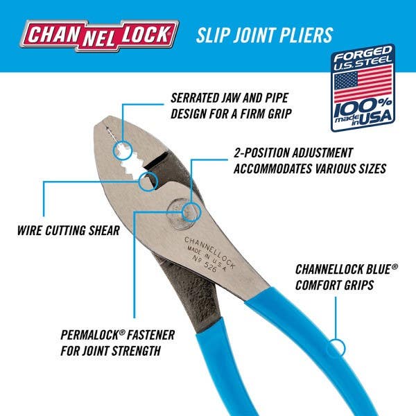 Channellock 526 6" Slip Joint Plier