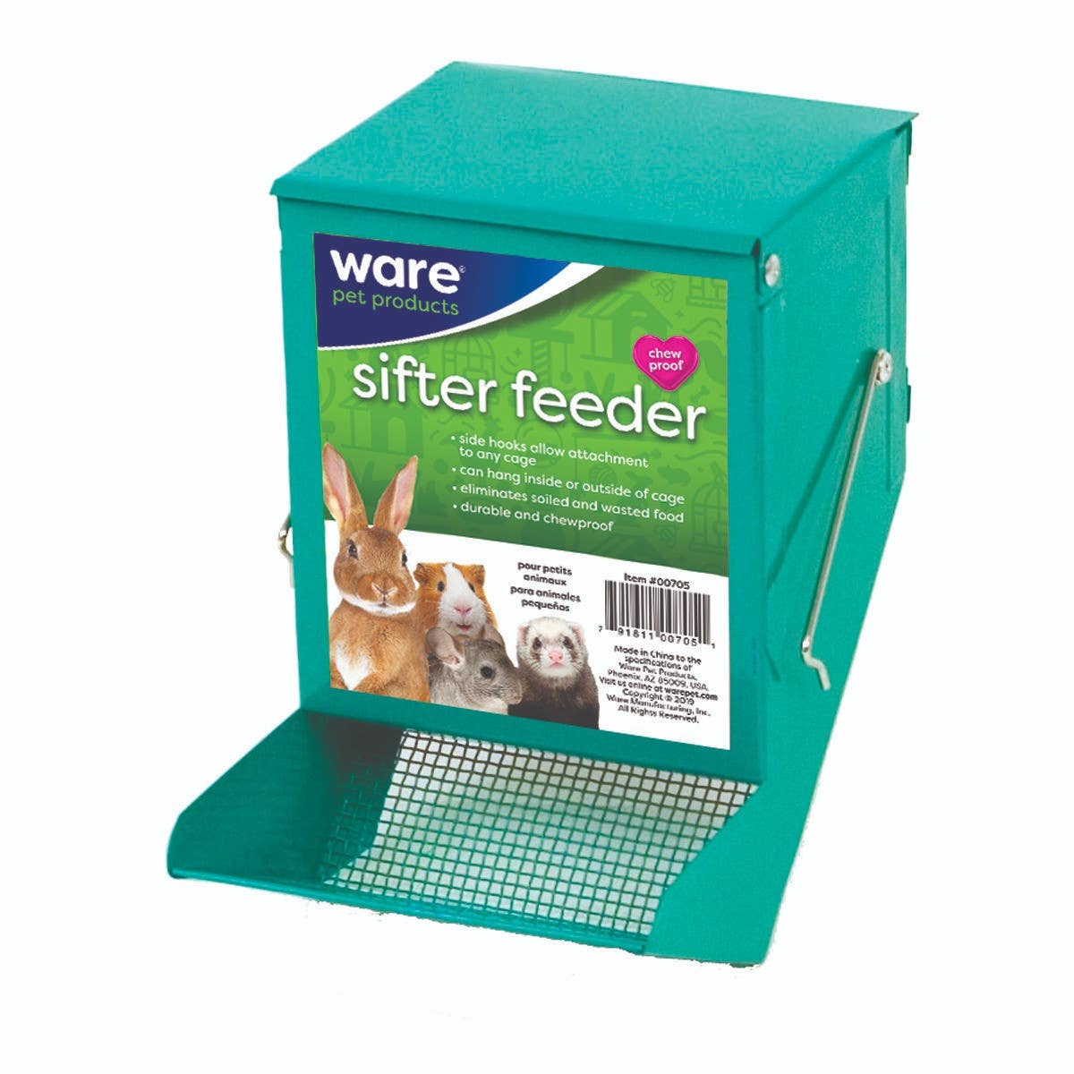 Ware Pet Products 00705 5" Metal  Sifter Feeder with Lid
