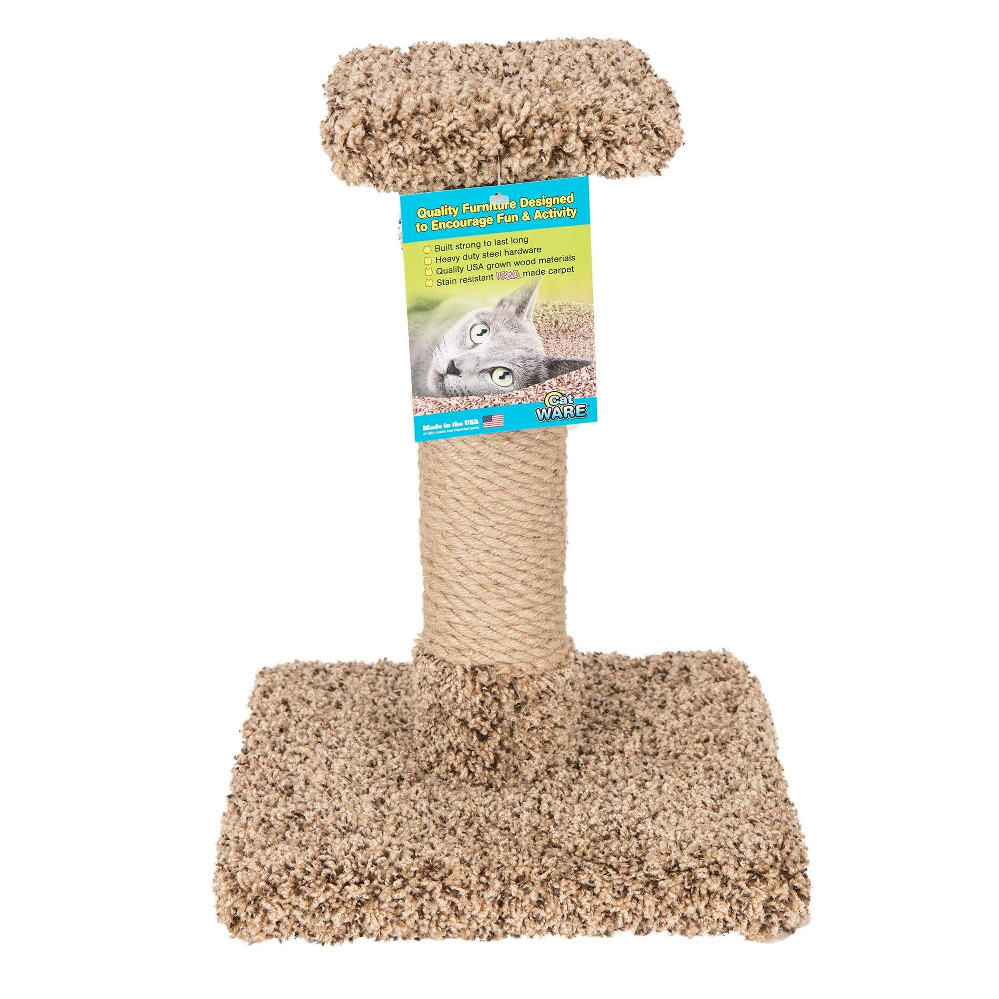 Ware Pet Products 01001 Kitty Cactus w/Natural Rope 18"