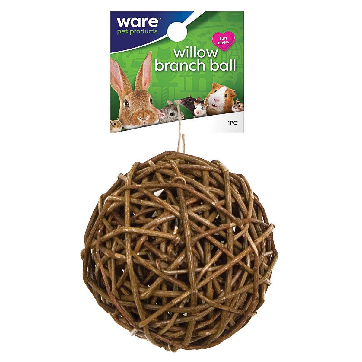 Ware Pet Products 03153 Willow Branch Ball 4"