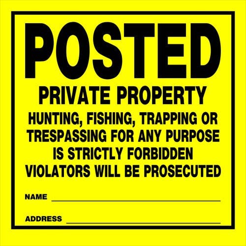 Hillman 840167 Posted Private Property Sign, (11" X 11")