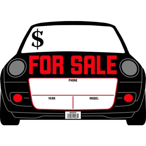 Hillman 843474 Automobile For Sale Sign, (10" X 14")