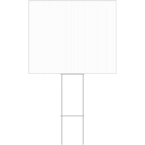 Hillman 844496 Corrugated Plastic Blank White Sign With Hoolder, (20" X 24")