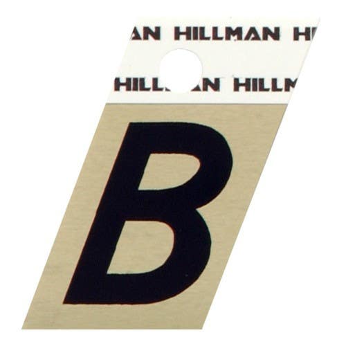 Hillman 840 Adhesive Angle-Cut Letter Black And Gold (1-1/2")