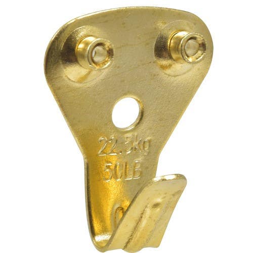 Hillman 122272 Professional Picture Hanger, Brass, (50LB) 2 Pack