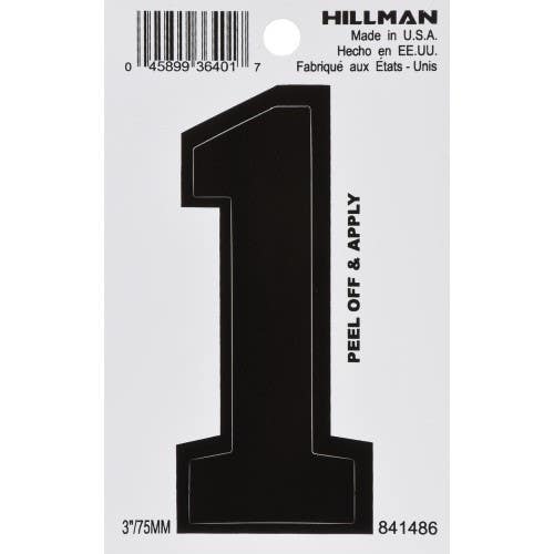 Hillman 841 Adhesive House Black, 3"