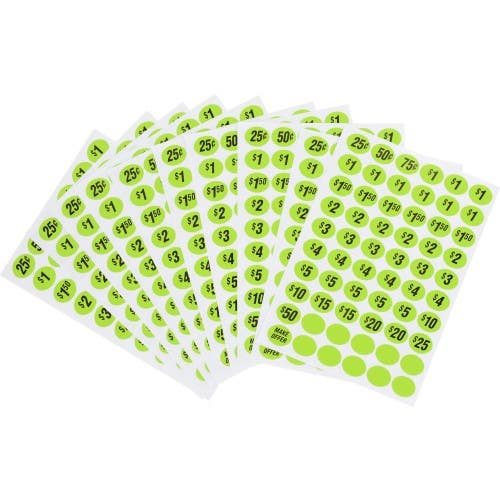 Hillman 848617 Pre-Priced Garage Sale Labels, (600 Pack)