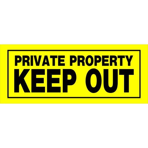 Hillman 841804 Private Property Keep Out Sign (6" X 15")