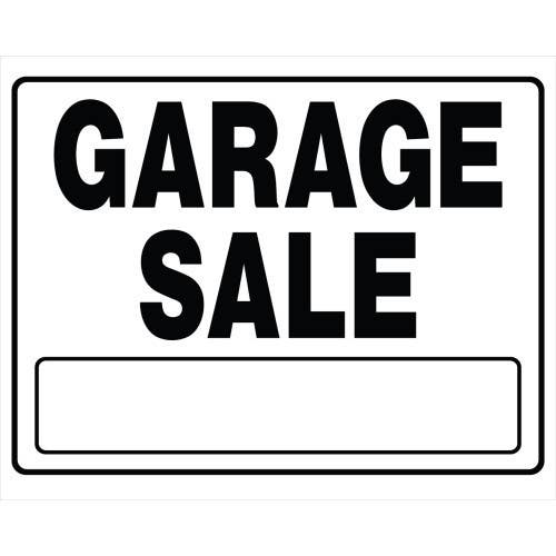 Hillman 840058 Garage Sale Sign Black And White With Holder (20" X 24")