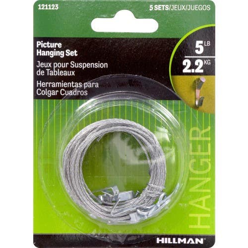 Hillman 121123 Picture Hanging Kit Set 5LB (5 Sets) 16 Pack