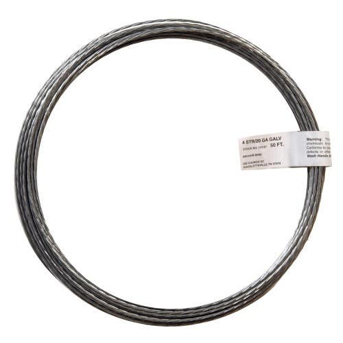 Hillman 123189 6 Strand Wire Galvanized Connected Coils, (20 X 50') 120LB