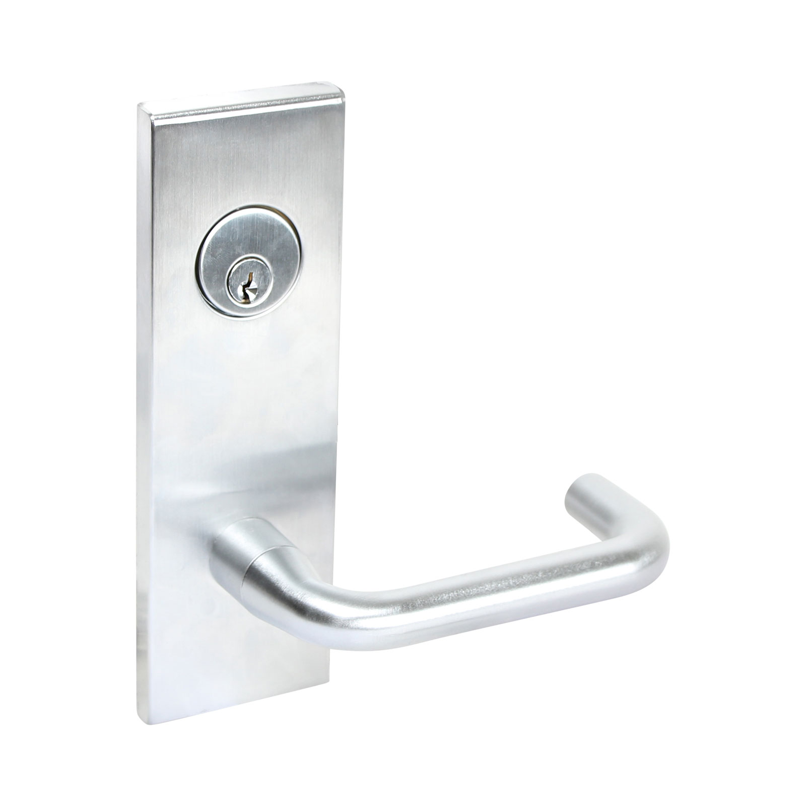 Pamex MS-EYR Double Cylinder Mortise Lock w/Escutcheon Plate, Satin Chrome