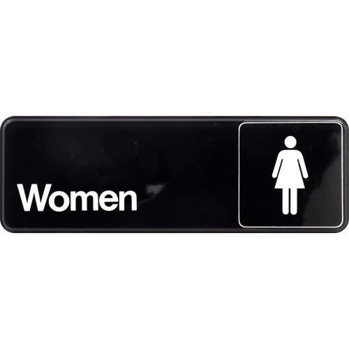 Hillman 841762 Women Restroom Sign, (3" X 9")