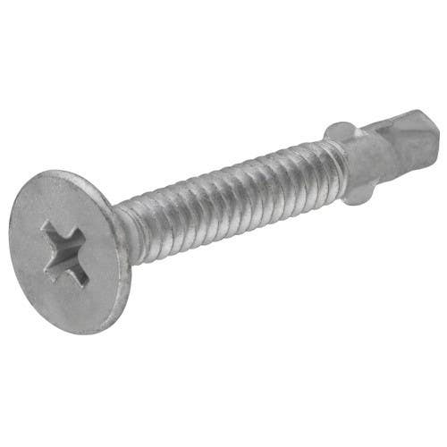 Hillman 47294 Project Center Flat Head Phillips Self Drilling Screws With Wings, (12-24" X 2-1/2")