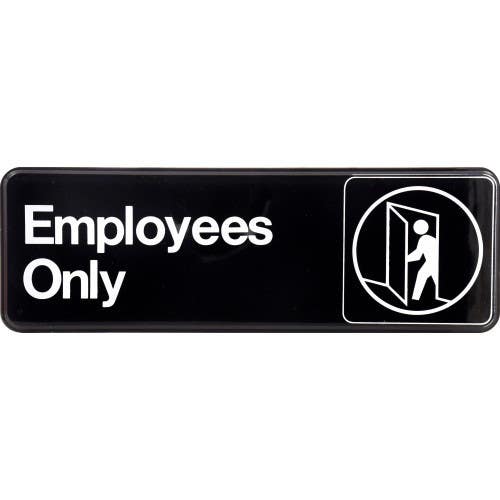 Hillman 841744 Employees Only Sign, (3" X 9")