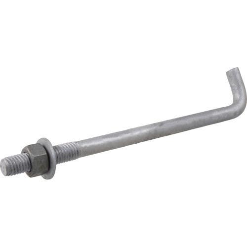 Hillman 260288 Hot Dipped Galvanized Anchors Bolts W/ Nuts And Washer, (1/2" X 8") 50 Pack