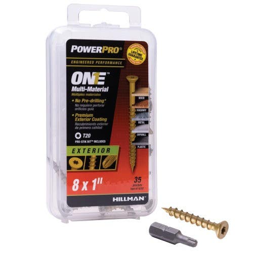 Hillman 11678 One Flat Exterior Bronze Multi Material Screws, 35 Pack