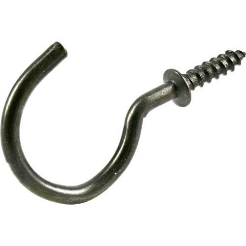 Hillman 121023 Cup Hooks Antique Brass, (1-1/4") 3 Pack