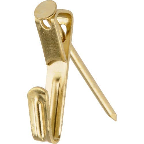 Hillman 121035 Conventional Picture Hanger Brass, (50LB) 35 Pack