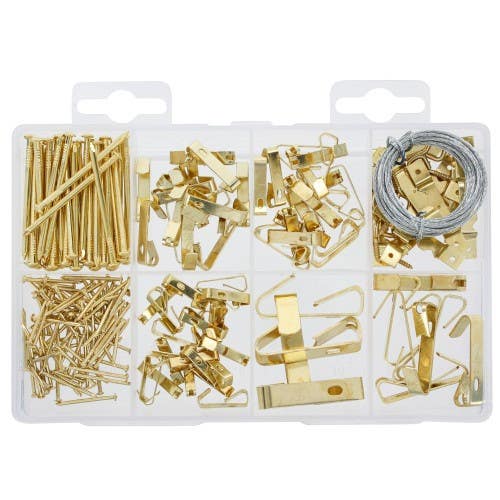 Hillman 130251 Picture Hanger Assortment Medium Kit, (10-100LB) 206 Pack