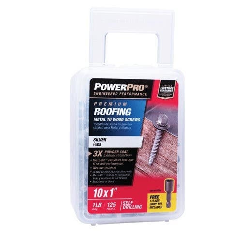 Hillman 1179 Self Drilling Metal to Wood Roofing Screw, (10)