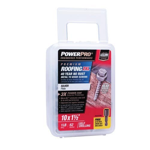 Hillman 1179 ZXL Self Drilling Metal to Wood Roofing Screw, (10 X 1-1/2") 1LB