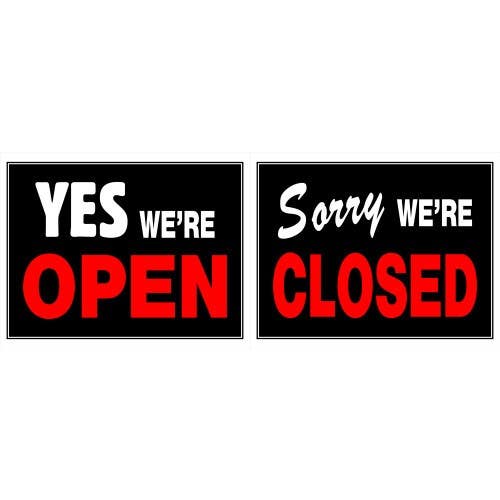 Hillman 840046 Yes We Are Open / Sorry We Are Closed Sign, (15" X 19")