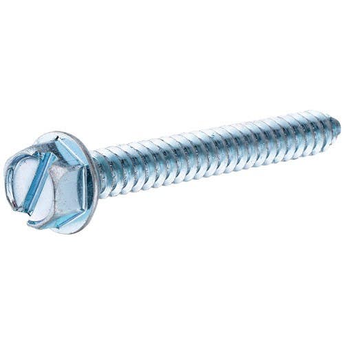 Hillman 703 Zinc Slotted Hex Head Sheet Metal Screw, 100 Pack