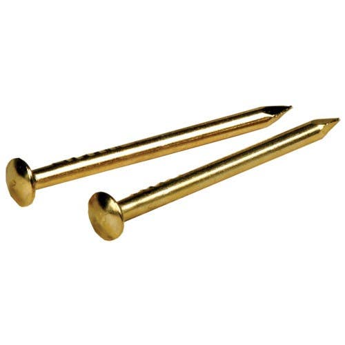 Hillman 1226 Anchors Wire Brass Plated Escutcheon Pins 1.5 oz