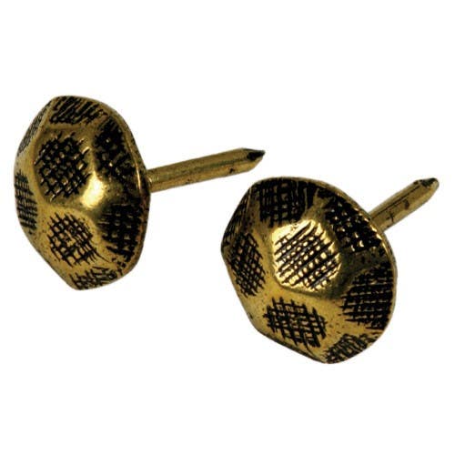 Hillman 122680 Anchors Wire Furniture Nails Antique Brass Hammered Head 25 Pack