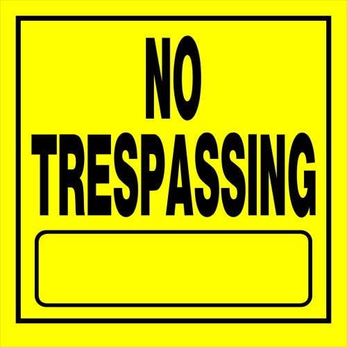 Hillman 840165 No Trespassing Sign (11" X 11")