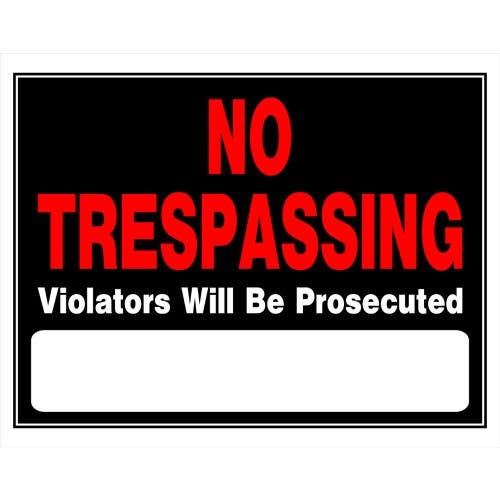 Hillman 840040 No Trespassing Violators will be Prosecuted Sign (15" X 19")