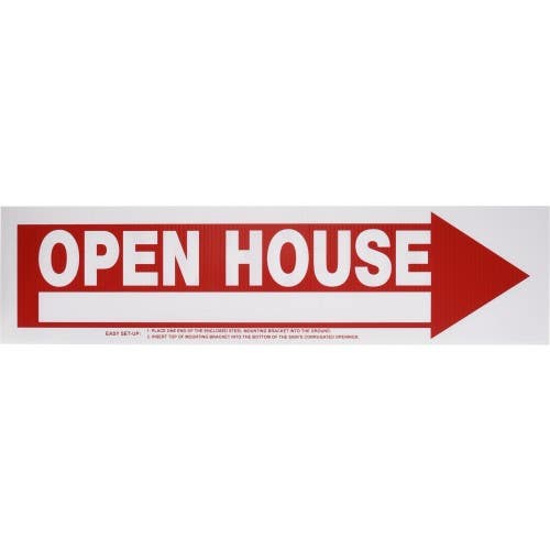 Hillman 842232 Open House Sign with Holder (6" X 24")