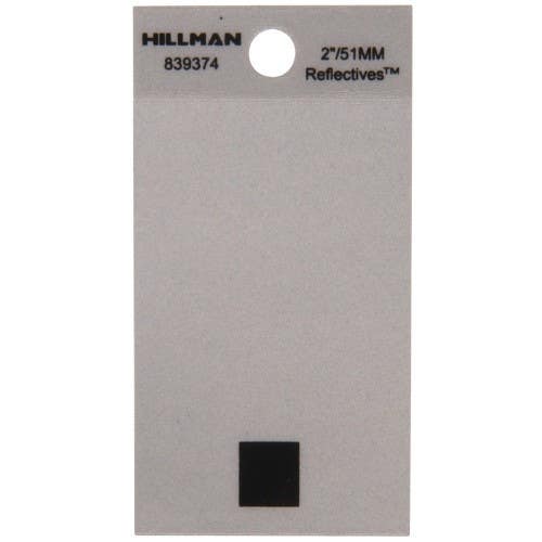 Hillman 839374 Adhesive Period Black and Silver Reflective (2")