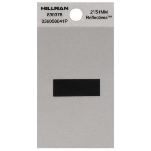 Hillman 839376 Adhesive Hyphen Black and Silver Reflective (2")
