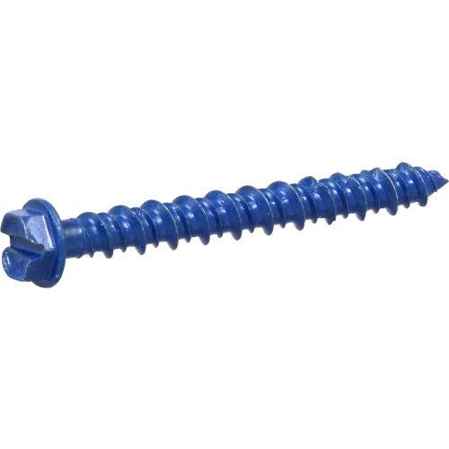 Hillman 3752 Blue Slotted Hex Washer-Head Tapper Concrete Screw Anchors (100 Pack)
