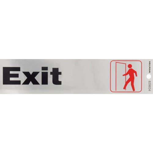 Hillman 839834 Adhesive Exit Sign (2" X 8")