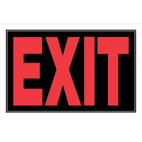 Hillman 839892 Exit Sign (8" X 12")