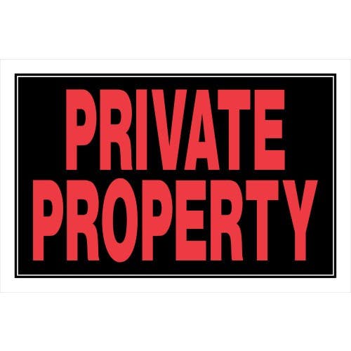 Hillman 839908 Private Property Sign (8" X 12")