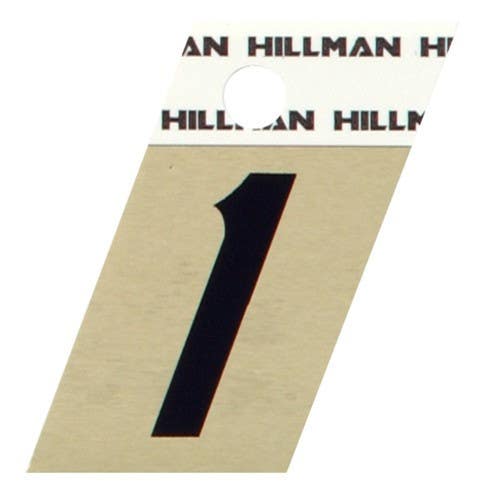 Hillman 8404 Adhesive Angle-Cut House Number Black and Gold (1-1/2") 3 Pack