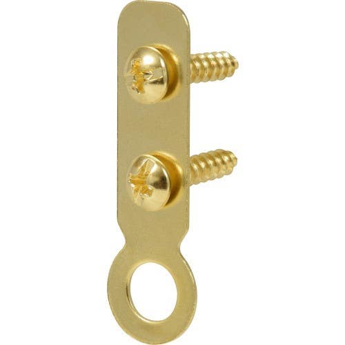 Hillman 12222 Flat Ring Hangers Brass (4 Pack)