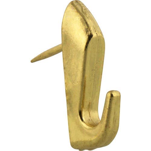 Hillman 122206 Decorative Push Pin Hangers Brass (10LB) 5 Pack